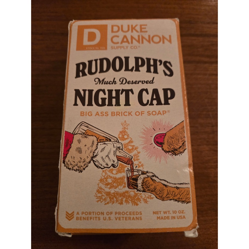 Duke Cannon Rudolph's Much Deserved Night Cap Big Ass Brick of Soap 10oz No‎ 025